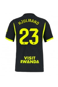Atletico Madrid Morten Hjulmand #23 Jalkapallovaatteet Vieraspaita 2026-27 Lyhythihainen